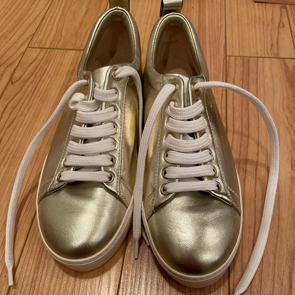 Gold Stuart Weitzman Sneakers